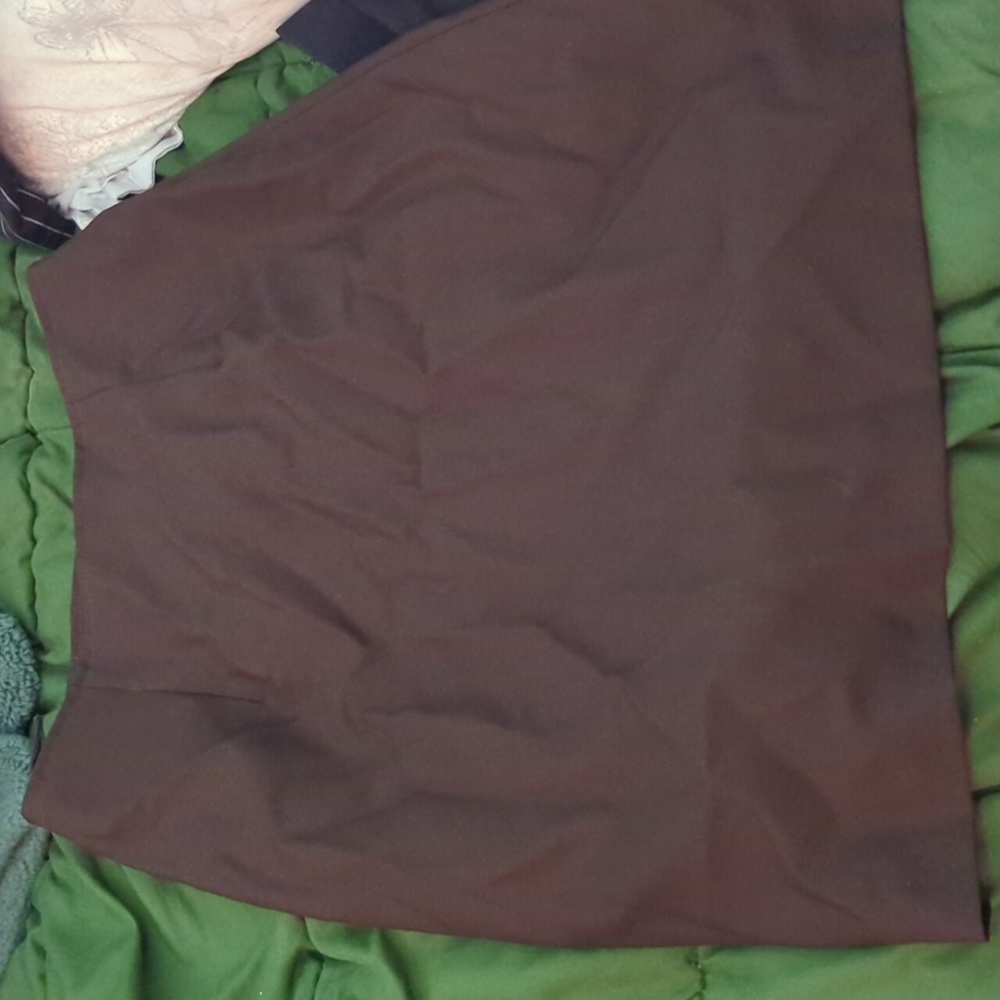 Brown pencil skirt